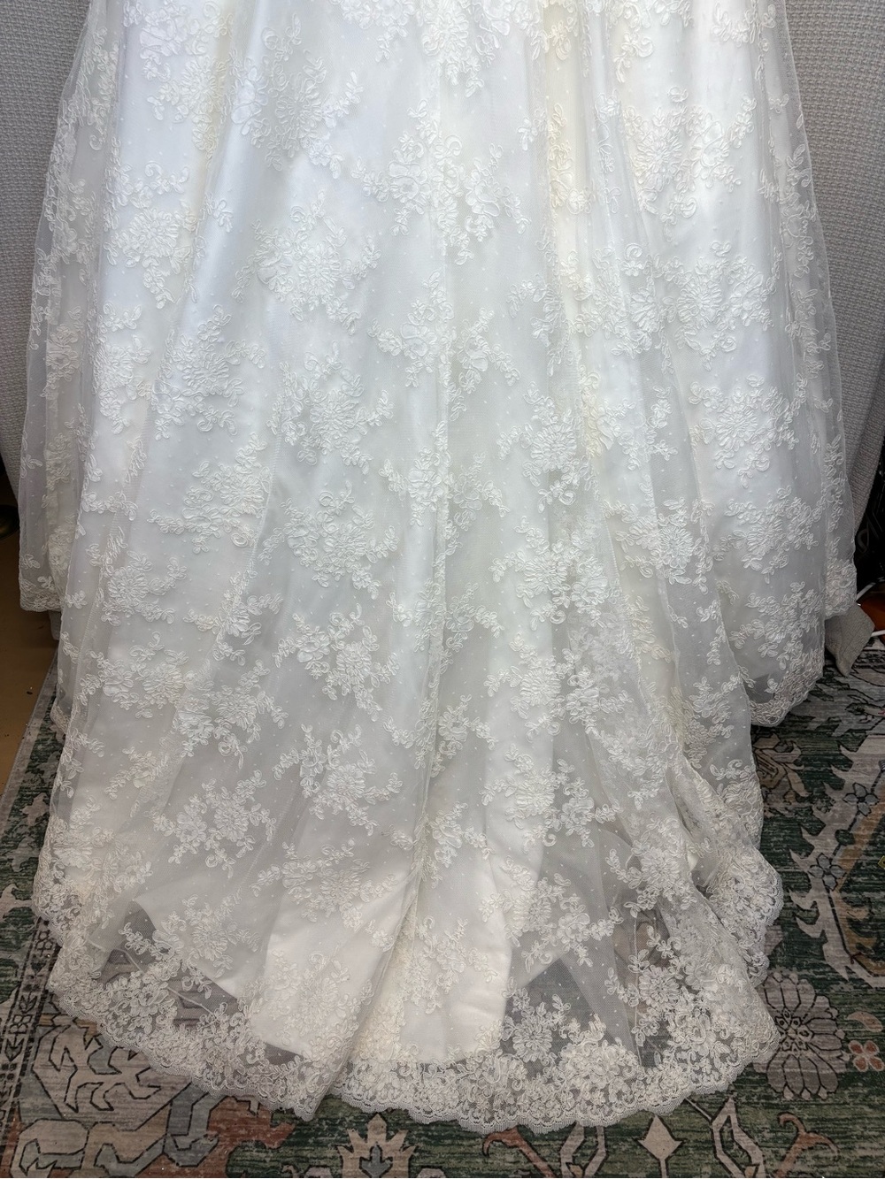 NWT Mori Lee Model 1913 A-Line Wedding Dress Sz 20- Ivory Silver Beading Lace - Picture 12 of 16